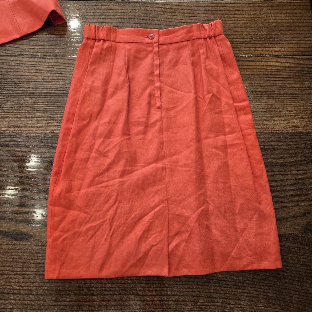 Karen Nicole New York Coral Red Skirt Suit - Picture 7 of 16